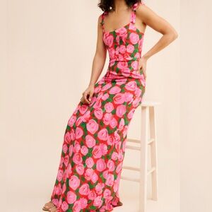 Show Me Your MUMU Pink Floral Willow Maxi Dress Size XL